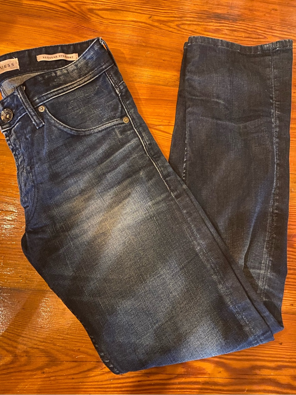 GUESS Men’s Indigo Slim Straight Jeans